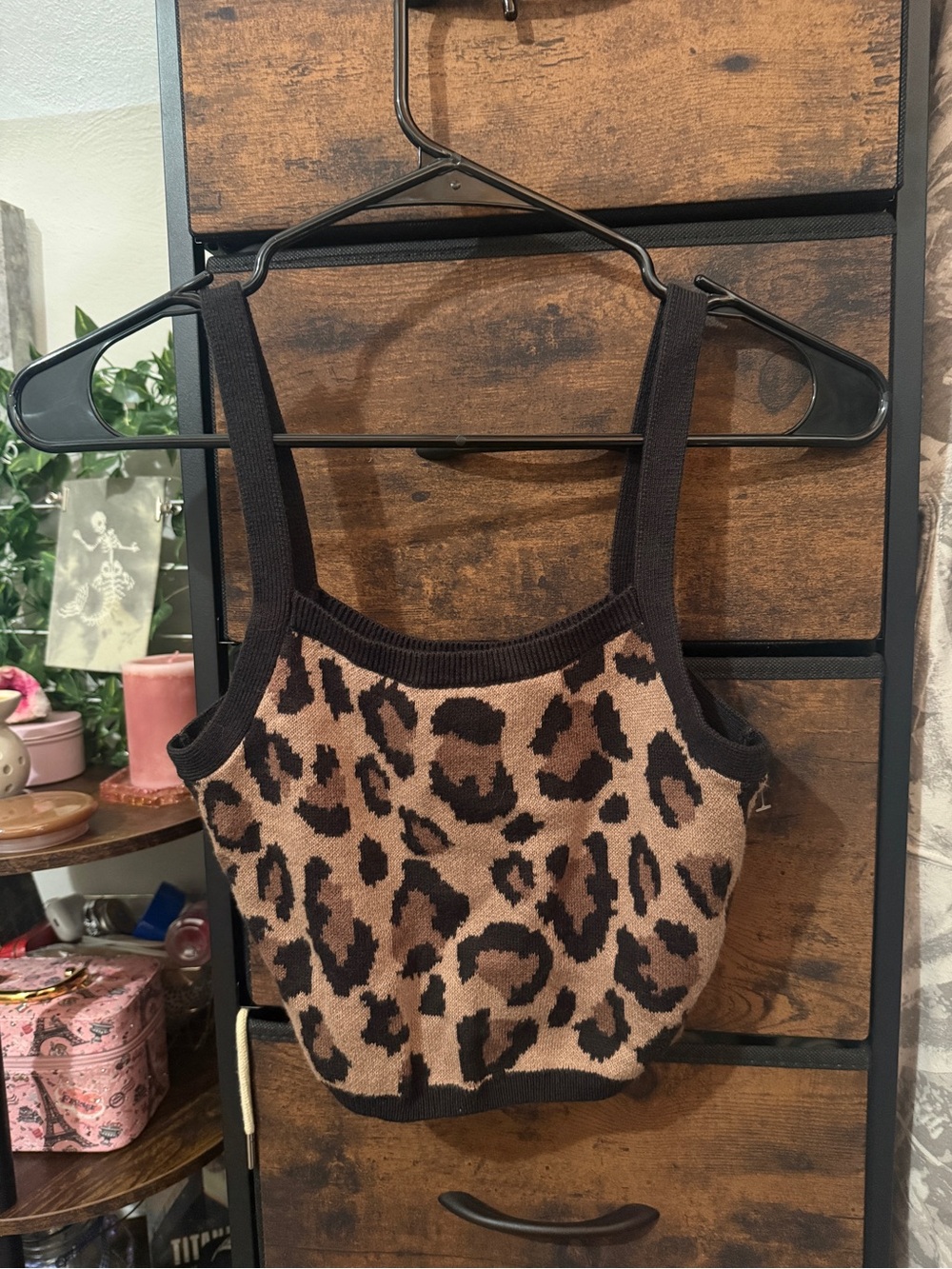 Abercrombie & Fitch Leopard Print Knit Tank - Brown and Black